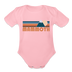 Mammoth, California Baby Bodysuit Retro Mountain - light pink