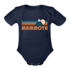 Mammoth, California Baby Bodysuit Retro Mountain - dark navy