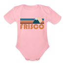 Frisco, Colorado Baby Bodysuit Retro Mountain - light pink