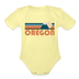 Oregon Baby Bodysuit Retro Mountain - washed yellow