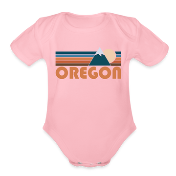 Oregon Baby Bodysuit Retro Mountain - light pink