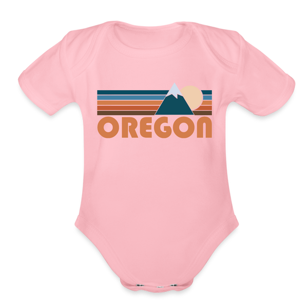 Oregon Baby Bodysuit Retro Mountain - light pink