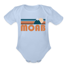 Moab, Utah Baby Bodysuit Retro Mountain - sky