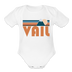 Vail, Colorado Baby Bodysuit Retro Mountain - white