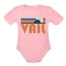 Vail, Colorado Baby Bodysuit Retro Mountain - light pink
