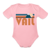 Vail, Colorado Baby Bodysuit Retro Mountain - light pink