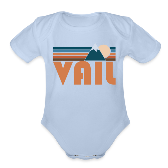 Vail, Colorado Baby Bodysuit Retro Mountain - sky