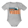 Vail, Colorado Baby Bodysuit Retro Mountain - heather grey