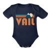 Vail, Colorado Baby Bodysuit Retro Mountain - dark navy