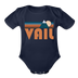 Vail, Colorado Baby Bodysuit Retro Mountain - dark navy