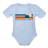 Jackson Hole, Wyoming Baby Bodysuit Retro Mountain - sky