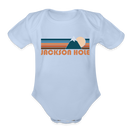 Jackson Hole, Wyoming Baby Bodysuit Retro Mountain - sky