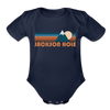 Jackson Hole, Wyoming Baby Bodysuit Retro Mountain - dark navy