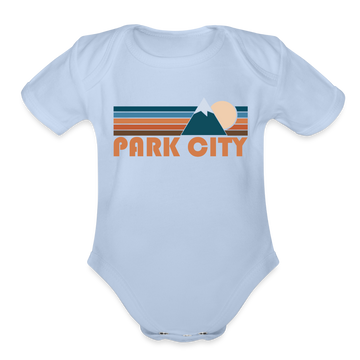Park City, Utah Baby Bodysuit Retro Mountain - sky