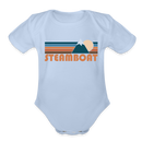 Steamboat, Colorado Baby Bodysuit Retro Mountain - sky