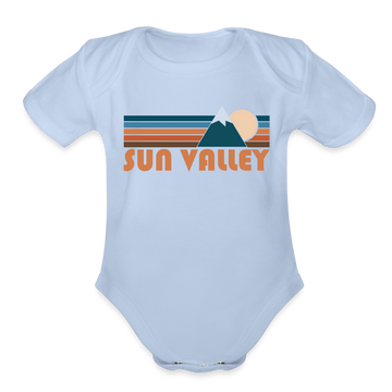 Sun Valley, Idaho Baby Bodysuit Retro Mountain - sky