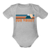 Sun Valley, Idaho Baby Bodysuit Retro Mountain - heather grey