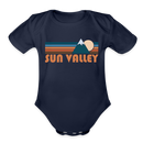 Sun Valley, Idaho Baby Bodysuit Retro Mountain - dark navy