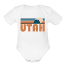 Utah Baby Bodysuit Retro Mountain - white