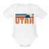 Utah Baby Bodysuit Retro Mountain - white
