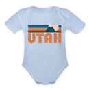 Utah Baby Bodysuit Retro Mountain - sky
