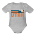 Utah Baby Bodysuit Retro Mountain - heather grey