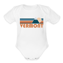 Vermont Baby Bodysuit Retro Mountain - white