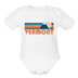 Vermont Baby Bodysuit Retro Mountain - white