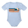 Vermont Baby Bodysuit Retro Mountain - sky