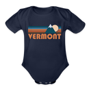 Vermont Baby Bodysuit Retro Mountain - dark navy