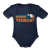 Vermont Baby Bodysuit Retro Mountain - dark navy