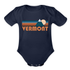 Vermont Baby Bodysuit Retro Mountain - dark navy