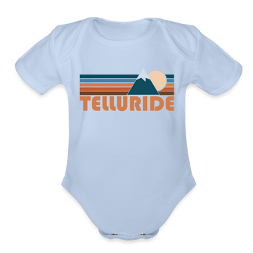 Telluride, Colorado Baby Bodysuit Retro Mountain - sky