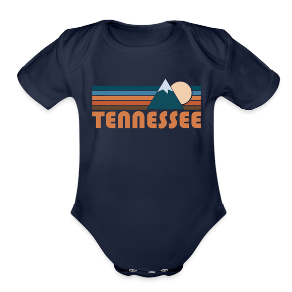 Tennessee Baby Bodysuit Retro Mountain - dark navy