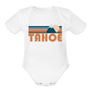 Tahoe, California Baby Bodysuit Retro Mountain - white
