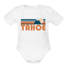 Tahoe, California Baby Bodysuit Retro Mountain - white
