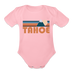Tahoe, California Baby Bodysuit Retro Mountain - light pink