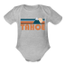 Tahoe, California Baby Bodysuit Retro Mountain - heather grey