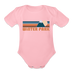 Winter Park, Colorado Baby Bodysuit Retro Mountain - light pink