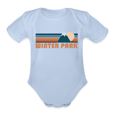 Winter Park, Colorado Baby Bodysuit Retro Mountain - sky