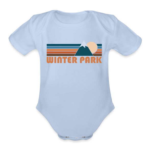 Winter Park, Colorado Baby Bodysuit Retro Mountain - sky