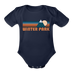 Winter Park, Colorado Baby Bodysuit Retro Mountain - dark navy