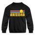Arizona Youth Sweatshirt - Retro Sunrise Youth Arizona Crewneck Sweatshirt - black