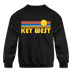 Key West, Florida Youth Sweatshirt - Retro Sunrise Youth Key West Crewneck Sweatshirt - black