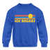 Los Angeles, California Youth Sweatshirt - Retro Sunrise Youth Los Angeles Crewneck Sweatshirt - royal blue