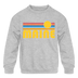 Maine Youth Sweatshirt - Retro Sunrise Youth Maine Crewneck Sweatshirt - heather gray