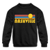 Nashville, Tennessee Youth Sweatshirt - Retro Sunrise Youth Nashville Crewneck Sweatshirt - black