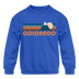 Colorado Youth Sweatshirt - Retro Mountain Youth Colorado Crewneck Sweatshirt - royal blue