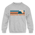 Crested Butte, Colorado Youth Sweatshirt - Retro Mountain Youth Crested Butte Crewneck Sweatshirt - heather gray
