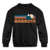 Mammoth, California Youth Sweatshirt - Retro Mountain Youth Mammoth Crewneck Sweatshirt - black